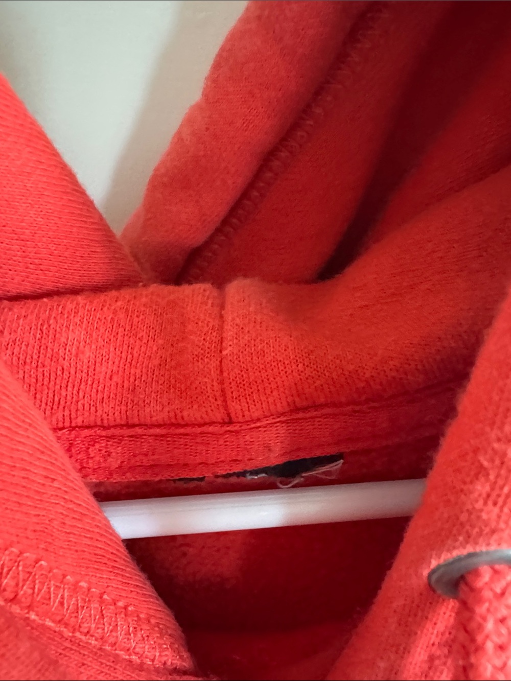 The North Face Red Fleece Pullover Hoodie - Men's Drawstring Hood - Picture 5 of 5